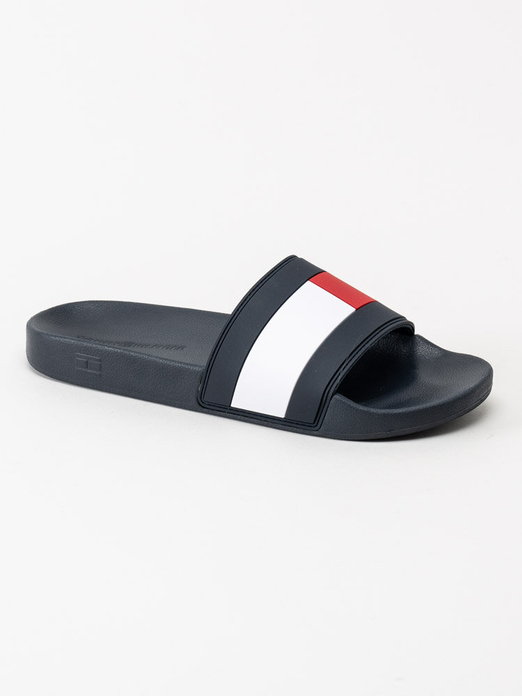 Tommy Hilfiger - Essential Flag pool slide - Marinblå slip in tofflor