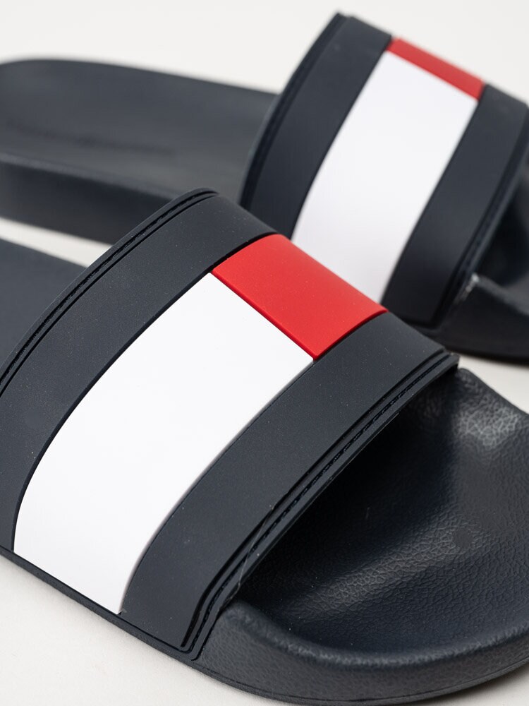 Tommy Hilfiger - Essential Flag pool slide - Marinblå slip in tofflor