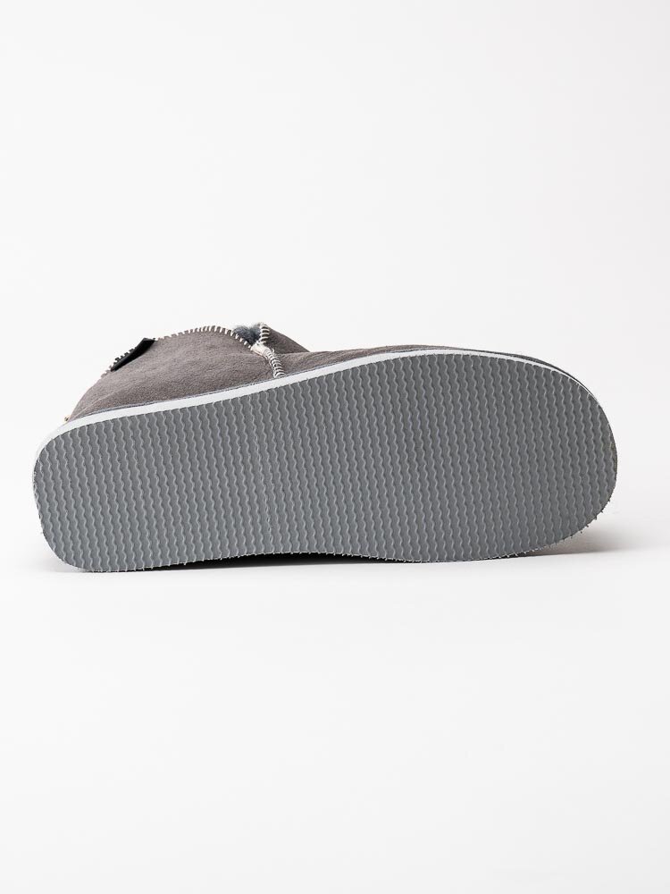 Shepherd - Andy - Grå slip on fårskinnstofflor