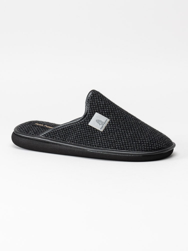 Hush Puppies - Svarta slip in tofflor i textil