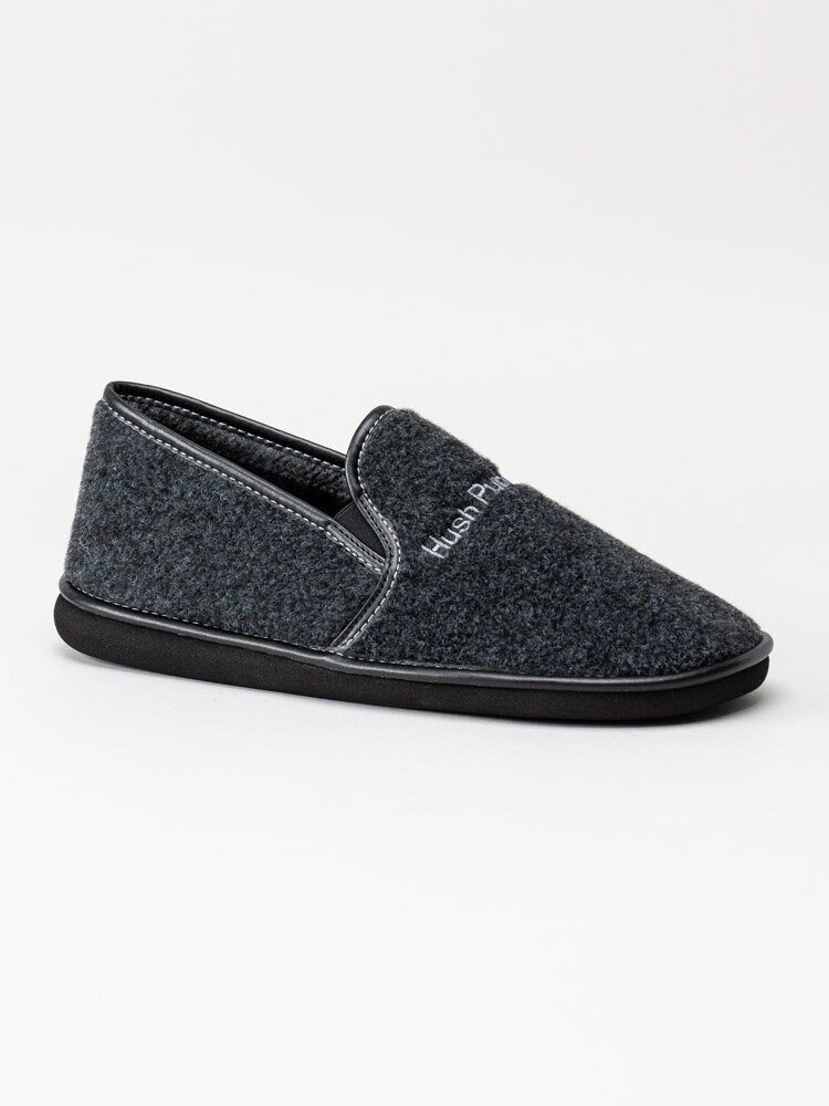 Hush Puppies - Grå slip on tofflor i textil