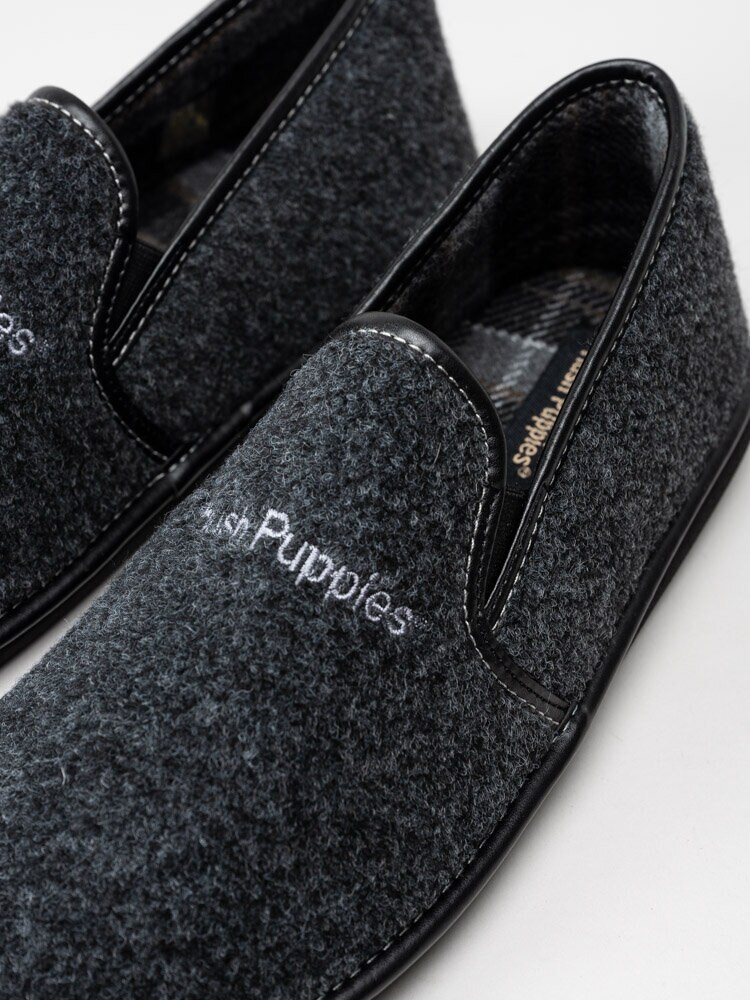 Hush Puppies - Grå slip on tofflor i textil