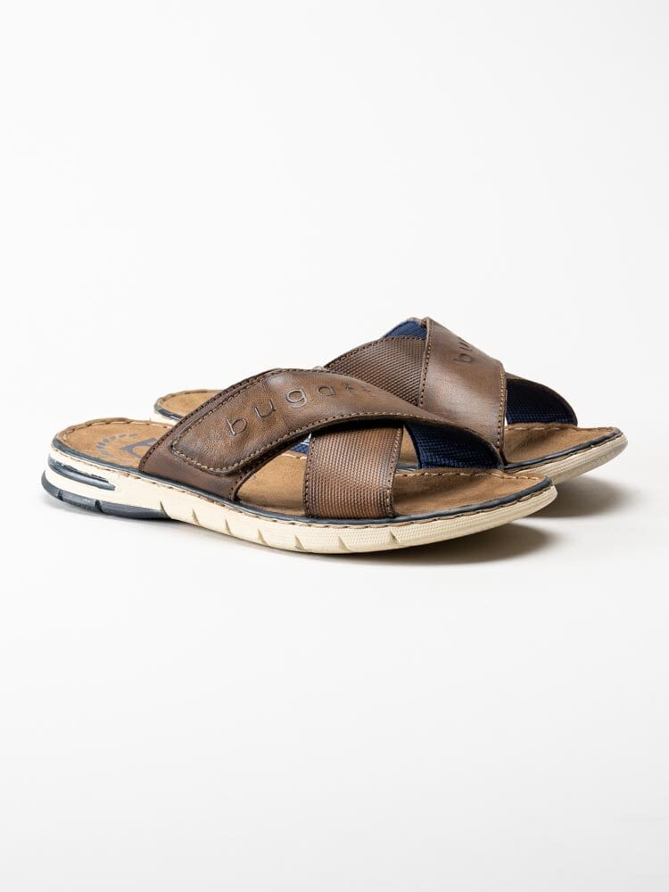 Bugatti - Dario - Bruna slip in sandaler i skinn