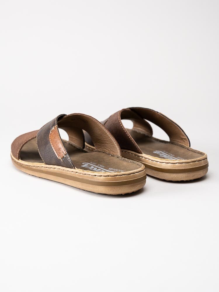 Rieker - Mörkbruna slip in sandaler