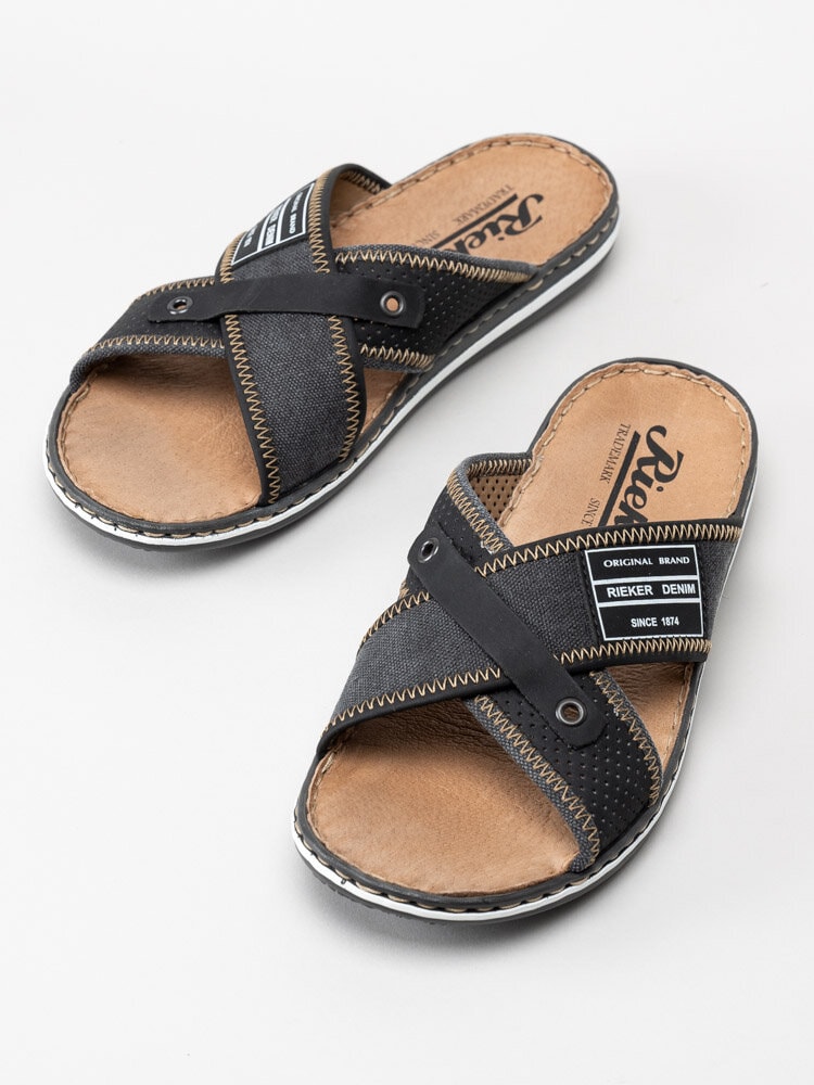 Rieker - Svarta slip in sandaler