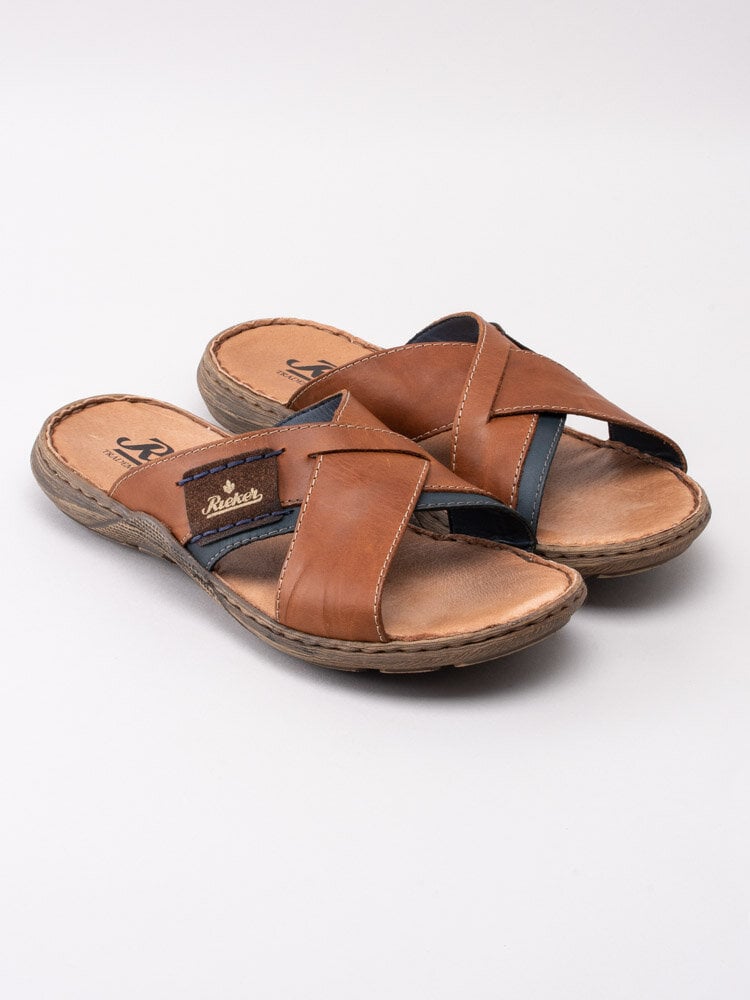 Rieker - Bruna slip in sandaler i skinn