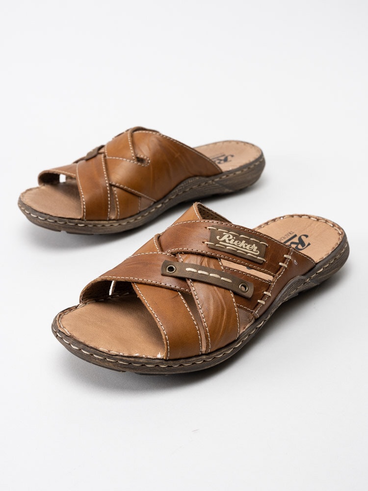 Rieker - Bruna slip in sandaler i skinn