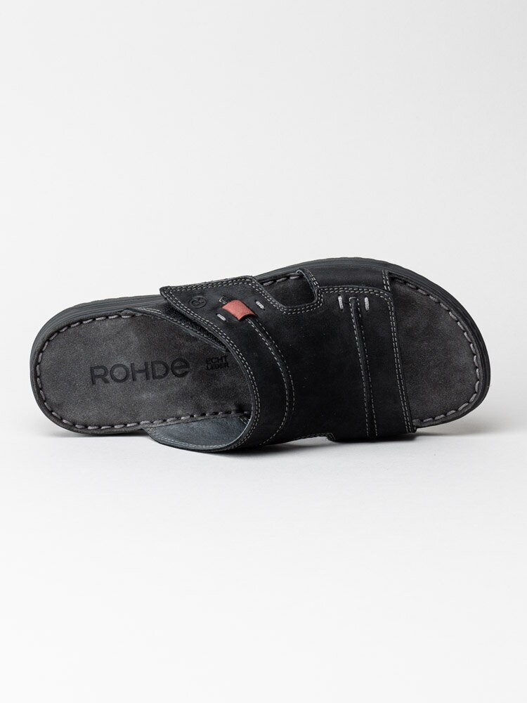 Rohde - Alghero - Svarta slip in sandaler i nubuck