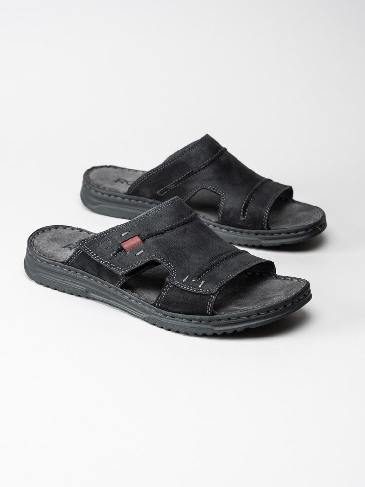 Rohde - Alghero - Svarta slip in sandaler i nubuck