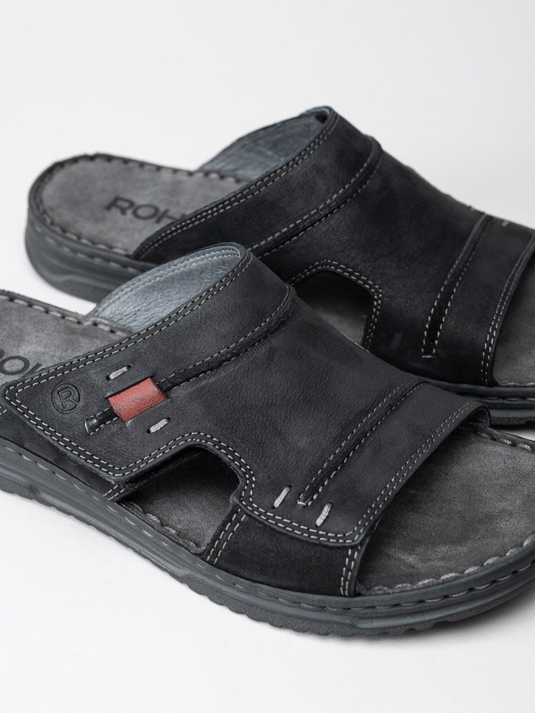 Rohde - Alghero - Svarta slip in sandaler i nubuck