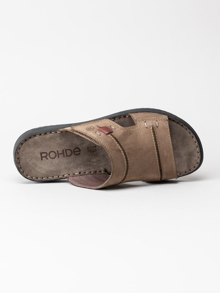 Rohde - Alghero - Ljusbruna slip in sandaler i nubuck