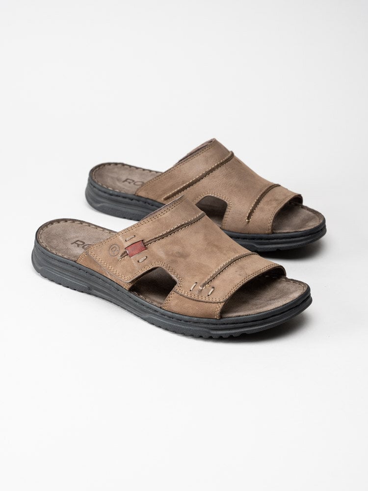 Rohde - Alghero - Ljusbruna slip in sandaler i nubuck