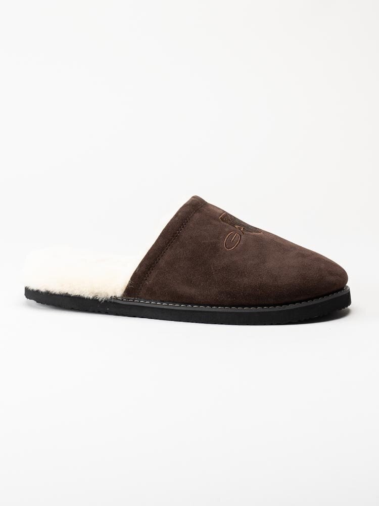 Gant Footwear - Tamaware - Mörkbruna ullfodrade slip in tofflor