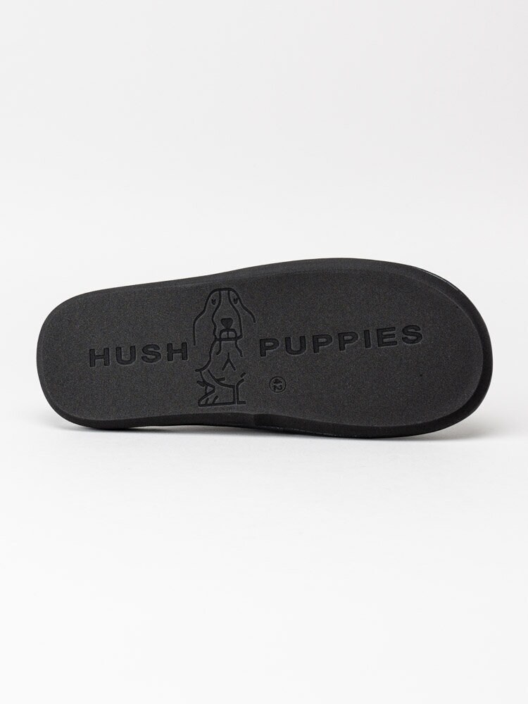 Hush Puppies - Slipper leather - Svarta slip in tofflor i skinn