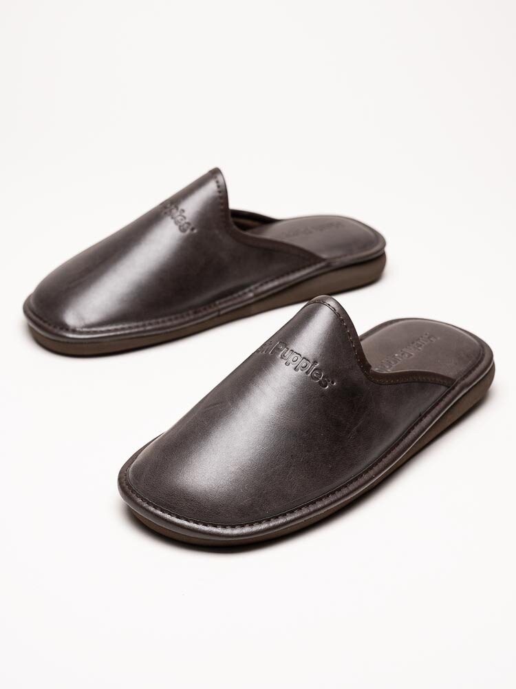 Hush Puppies - Slipper leather - Bruna slip in tofflor i skinn