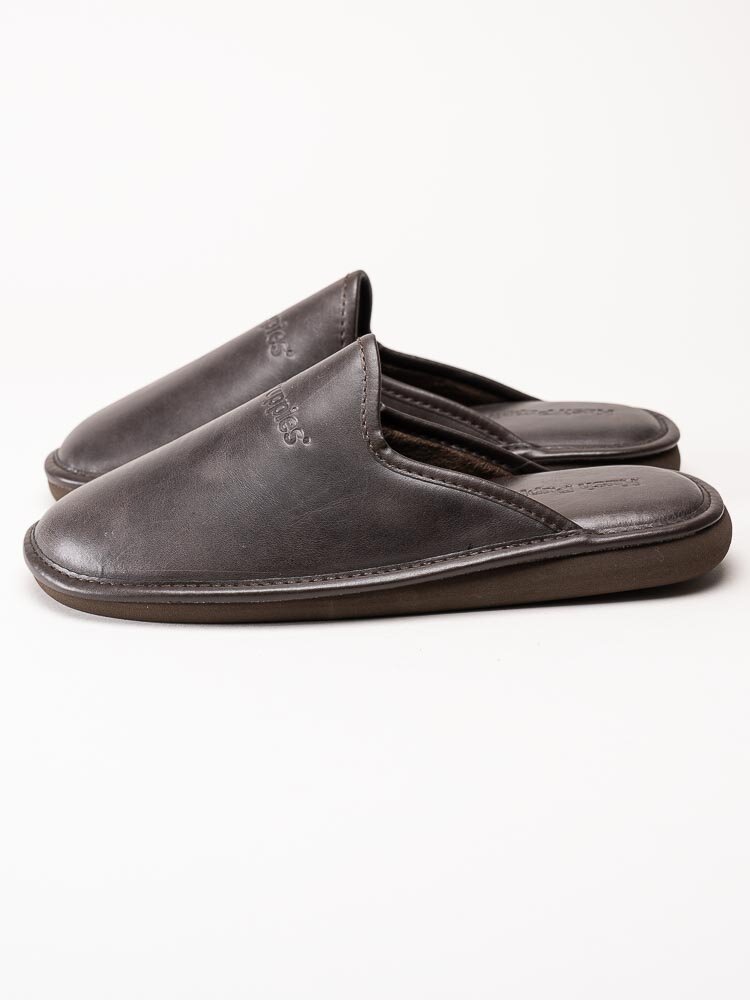 Hush Puppies - Slipper leather - Bruna slip in tofflor i skinn