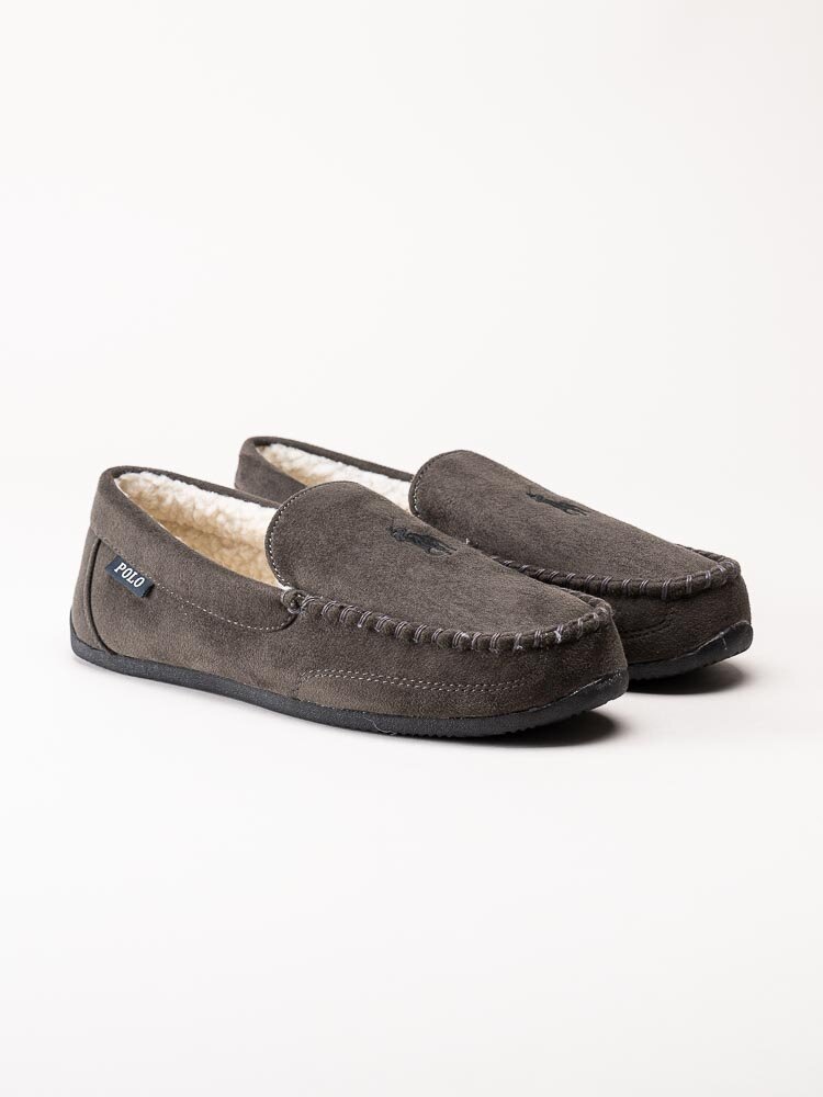 Polo Ralph Lauren - Declan - Grå slip on tofflor i mocka