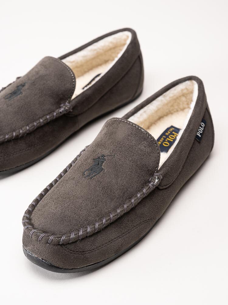 Polo Ralph Lauren - Declan - Grå slip on tofflor i mocka