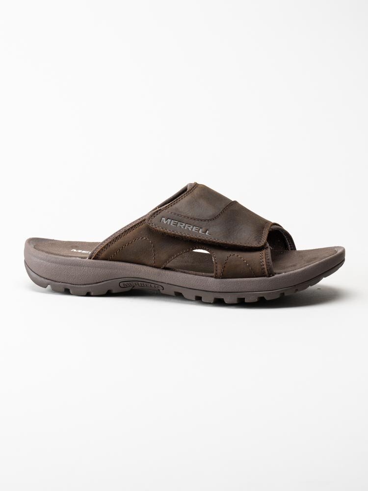 Merrell - Sandspur 2 Slide - Bruna slip in sandaler i oljad nubuck