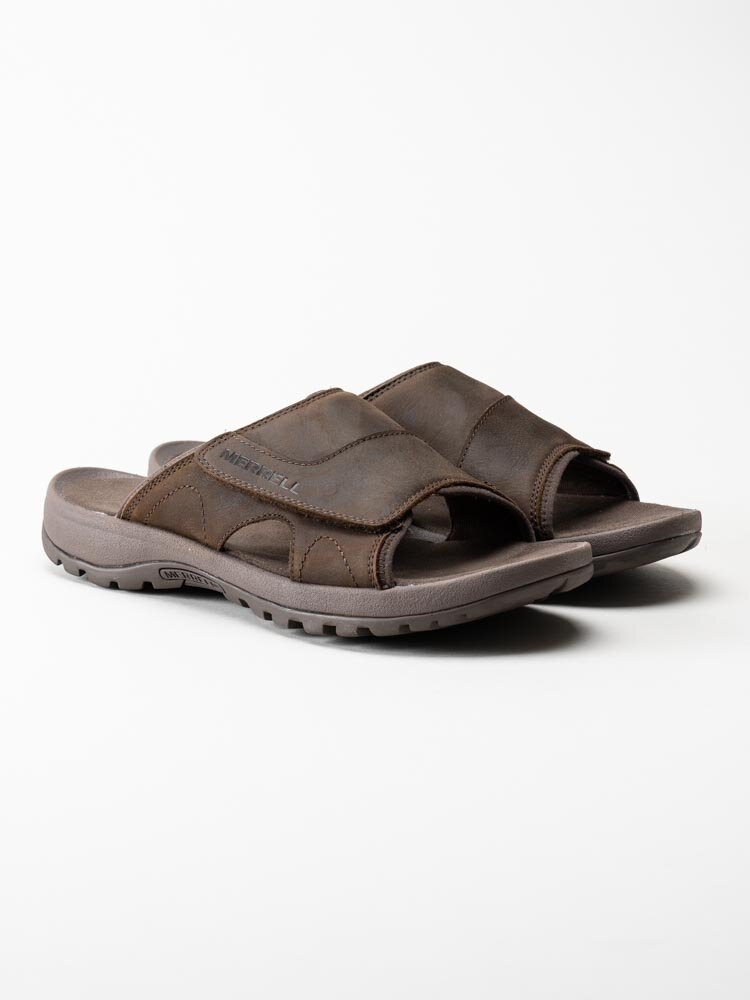 Merrell - Sandspur 2 Slide - Bruna slip in sandaler i oljad nubuck