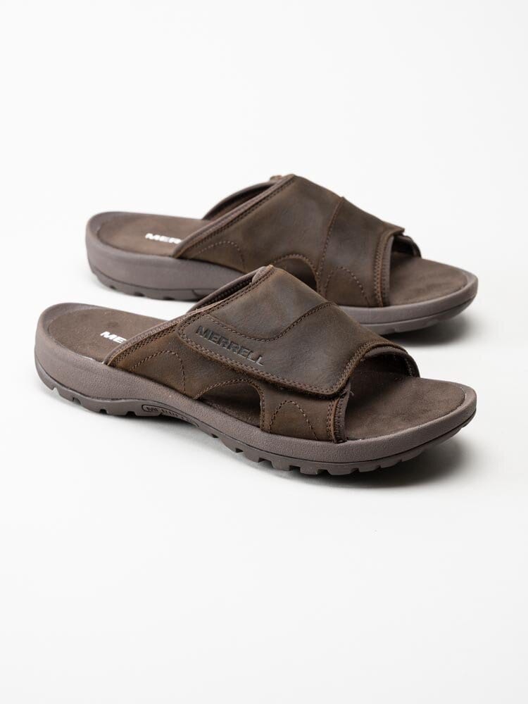 Merrell - Sandspur 2 Slide - Bruna slip in sandaler i oljad nubuck