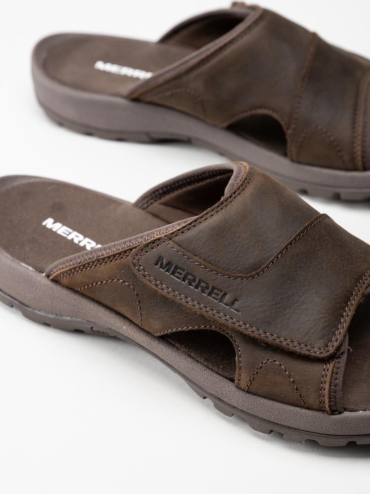 Merrell - Sandspur 2 Slide - Bruna slip in sandaler i oljad nubuck