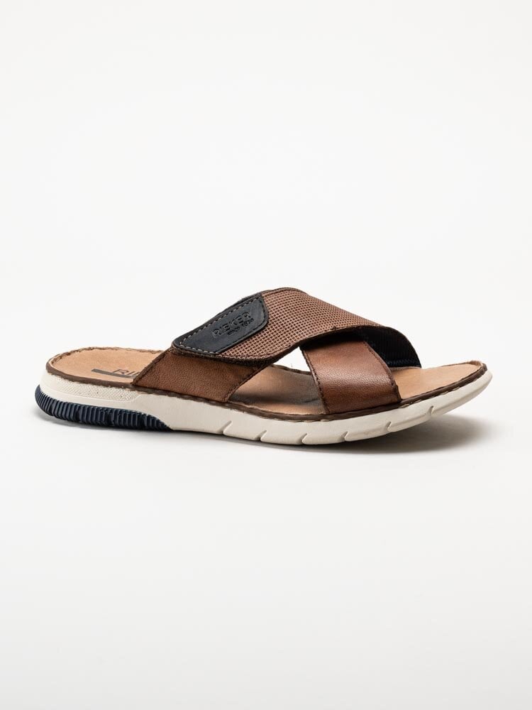 Rieker - Bruna slip in sandaler i skinn