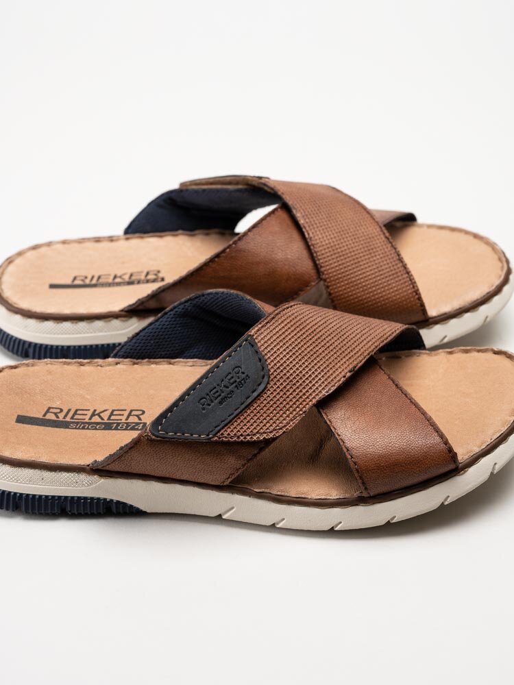 Rieker - Bruna slip in sandaler i skinn