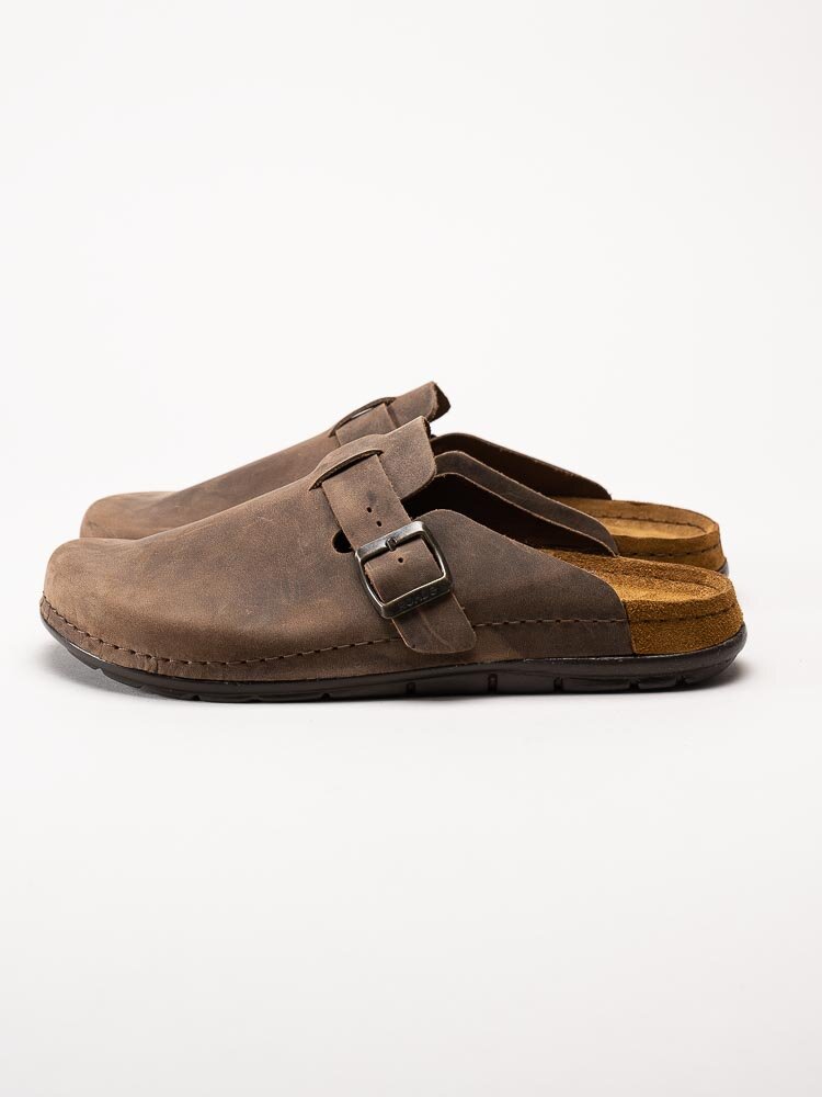 Rohde - Rodigo-H - Mörkbruna slip in sandaler i oljad nubuck