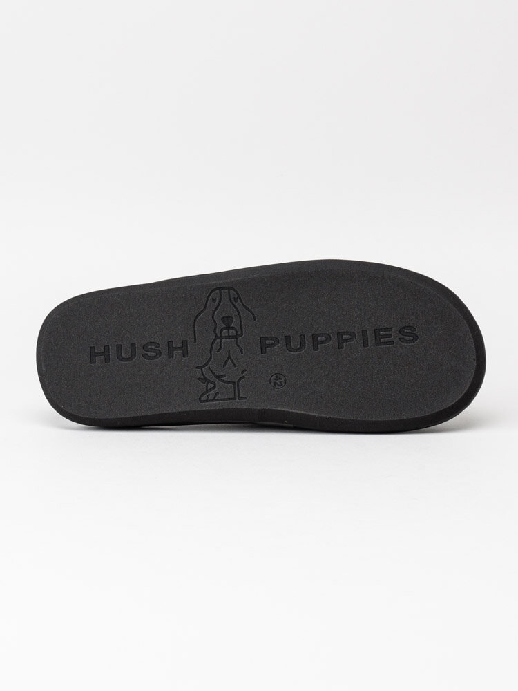Hush Puppies - Svarta slip in tofflor i mocka