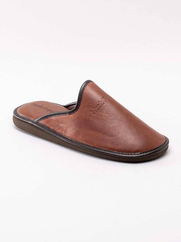 Hush Puppies - Bruna slip in tofflor i skinn