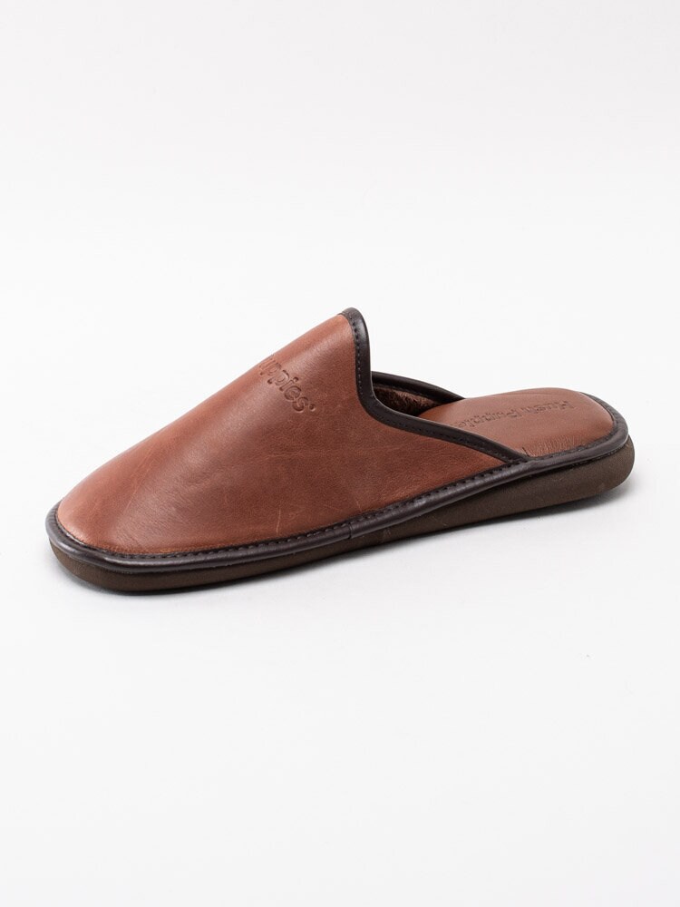 Hush Puppies - Bruna slip in tofflor i skinn