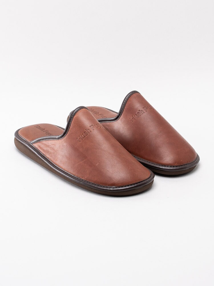 Hush Puppies - Bruna slip in tofflor i skinn