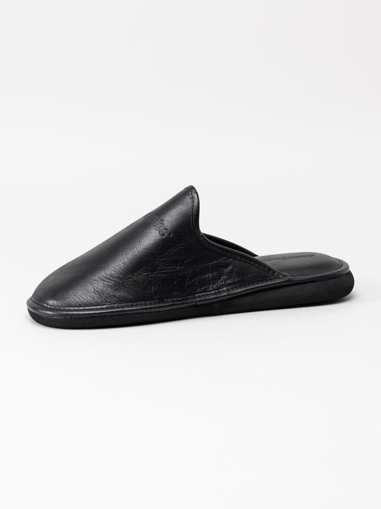 Hush Puppies - Svarta slip in tofflor i skinn