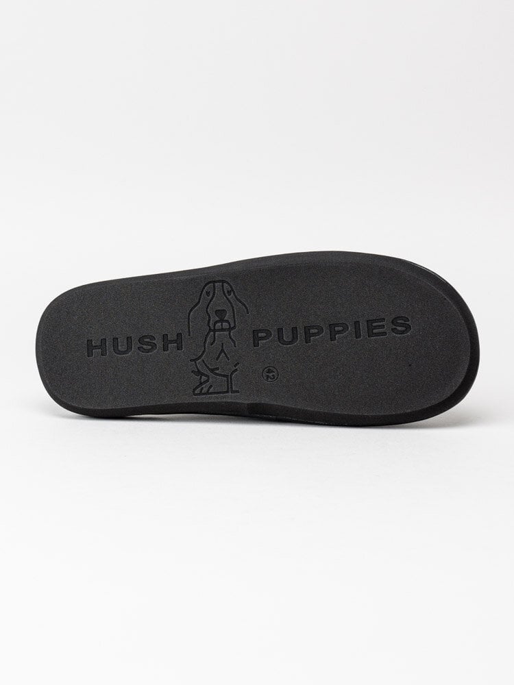 Hush Puppies - Svarta slip in tofflor i skinn