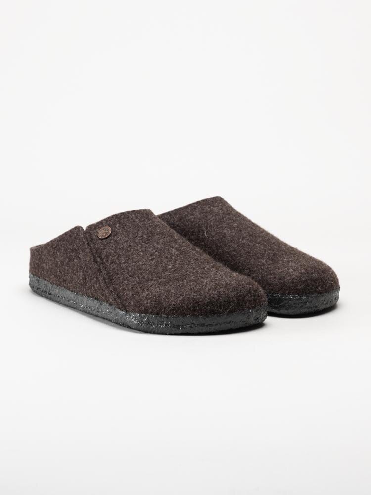 Birkenstock - Zermatt Wool Felt regular - Bruna slip in ulltofflor