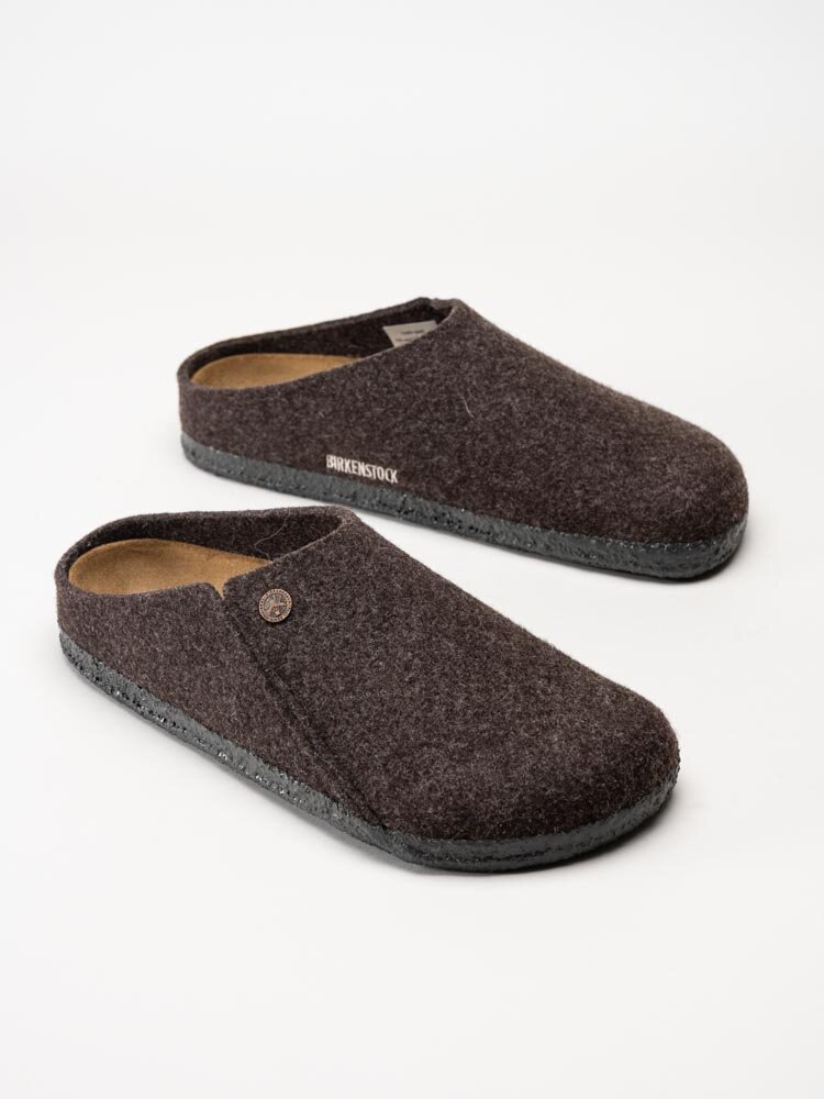 Birkenstock - Zermatt Wool Felt regular - Bruna slip in ulltofflor