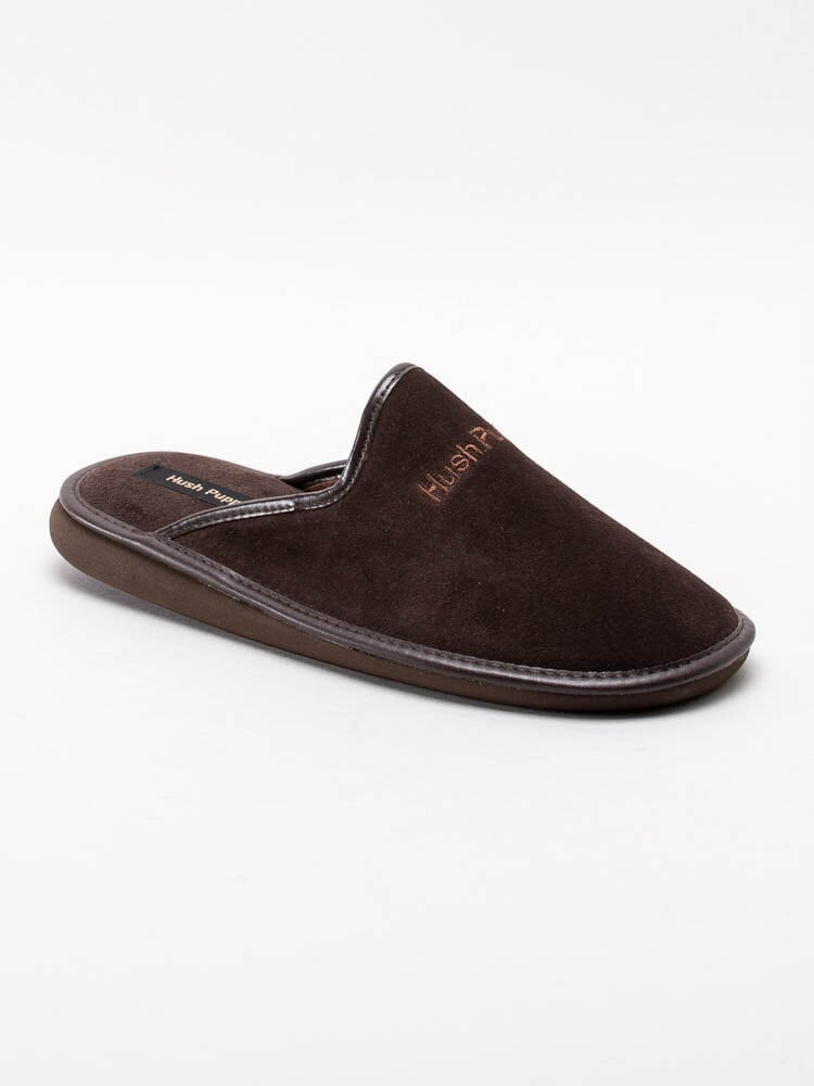 Hush Puppies - Slipper suede - Mörkbruna slip in tofflor