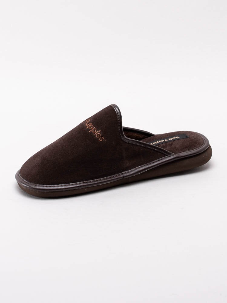 Hush Puppies - Slipper suede - Mörkbruna slip in tofflor