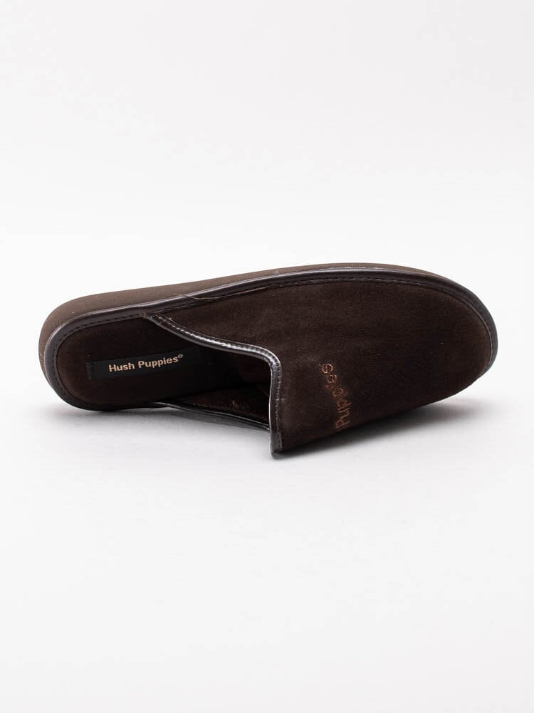 Hush Puppies - Slipper suede - Mörkbruna slip in tofflor