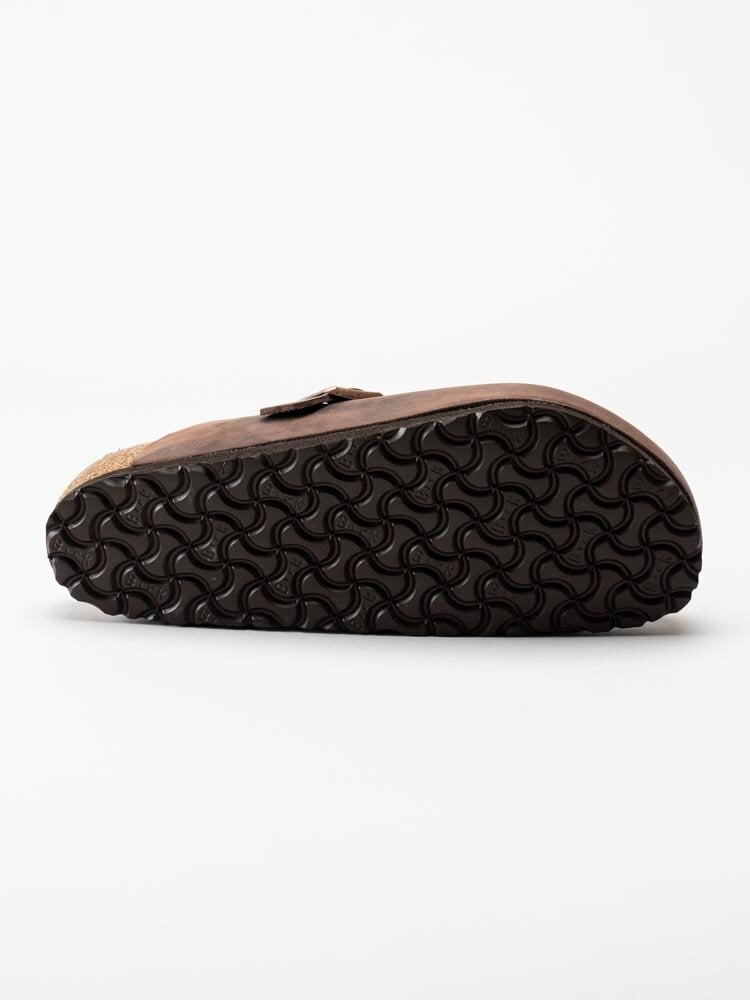Birkenstock - Boston Regular - Mörkbruna slip-in sandaler i oljat skinn