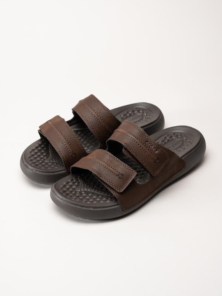 Crocs - Yukon Vista II - Mörkbruna slip in sandaler