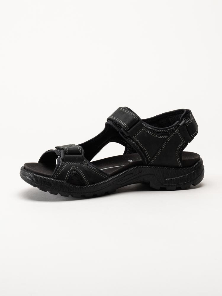 Ecco - Onroads M Sandal 3s - Svarta sportiga sandaler i oljad nubuck