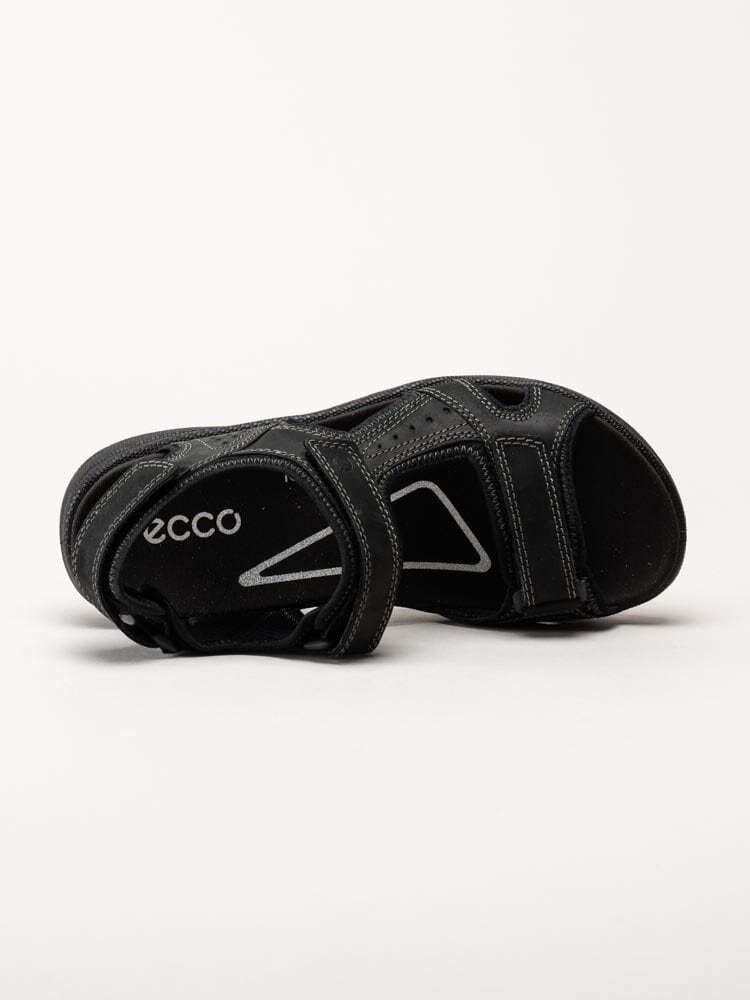 Ecco - Onroads M Sandal 3s - Svarta sportiga sandaler i oljad nubuck