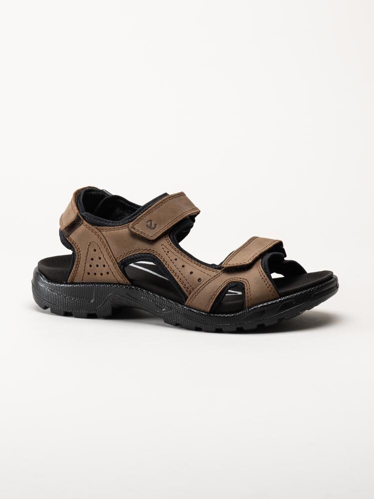 Ecco - Onroads M Sandal 3s - Bruna sportiga sandaler i oljad nubuck