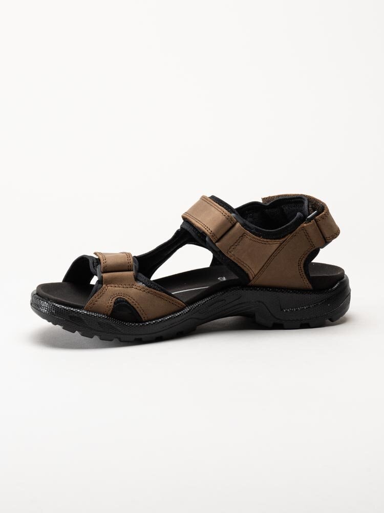 Ecco - Onroads M Sandal 3s - Bruna sportiga sandaler i oljad nubuck