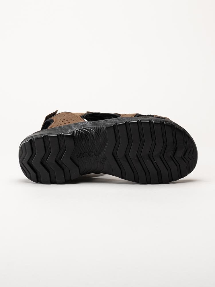 Ecco - Onroads M Sandal 3s - Bruna sportiga sandaler i oljad nubuck
