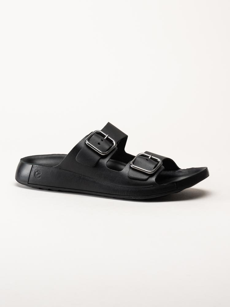 Ecco - Cozmo M Buckle Sandal - Svarta slip in sandaler i skinn