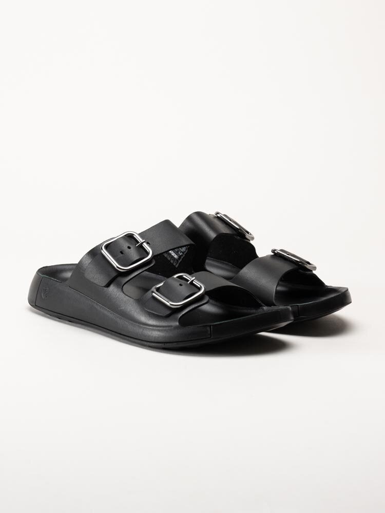 Ecco - Cozmo M Buckle Sandal - Svarta slip in sandaler i skinn