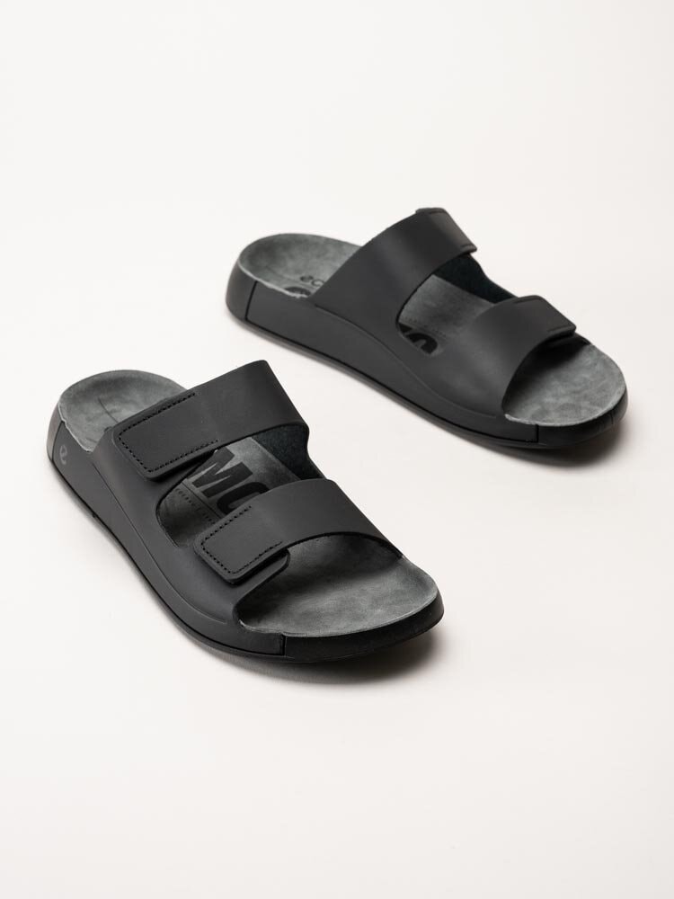 Ecco - Cozmo M Slide - Svarta slip in sandaler i skinn